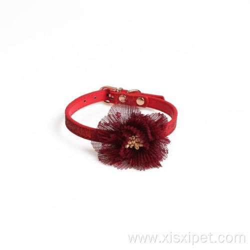 Latest Good Quality Fashion Luxury Flower Dog Collar